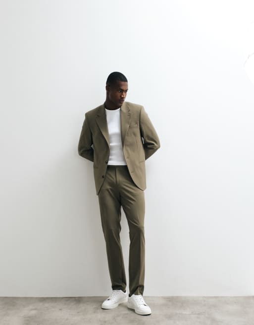 ASOS DESIGN - FlexMax - Skinny-fit pak in olijfgroen, 2 van 3