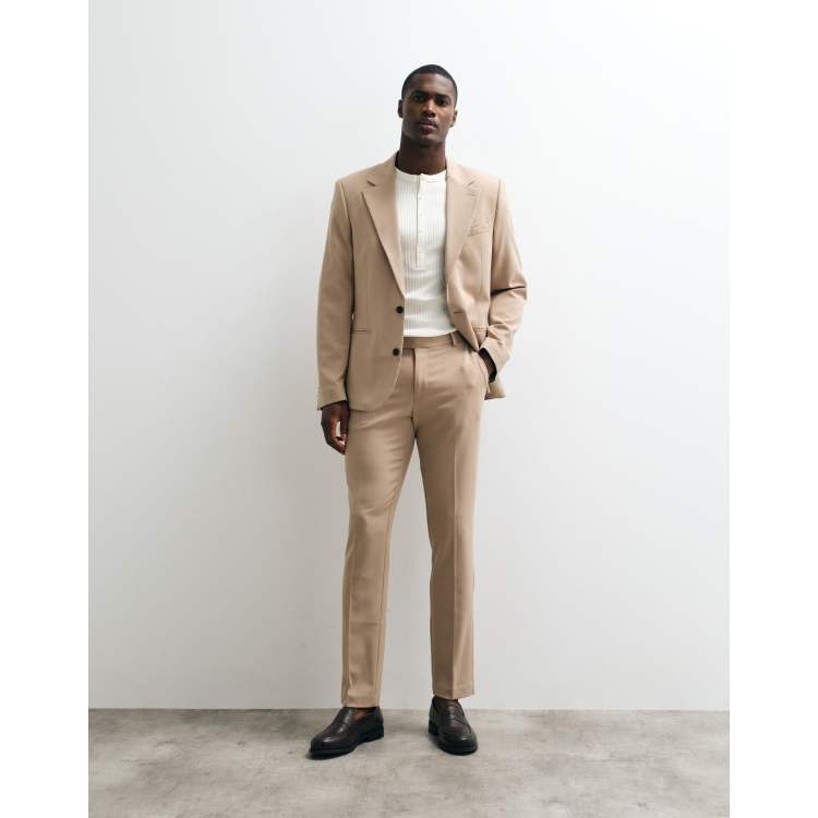 light brown dress pants Slim Fit Tan  SuitWarehouse A touch of stretch in these Slim Fit Brown Archer Suit Separate Pants will add comfort and ease of movement Azazie Harrison Tan 100% Linen