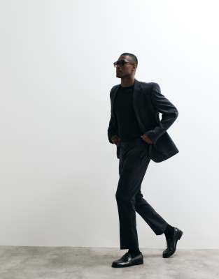 Asos Design Flexmax Slim Suit Jacket In Blue