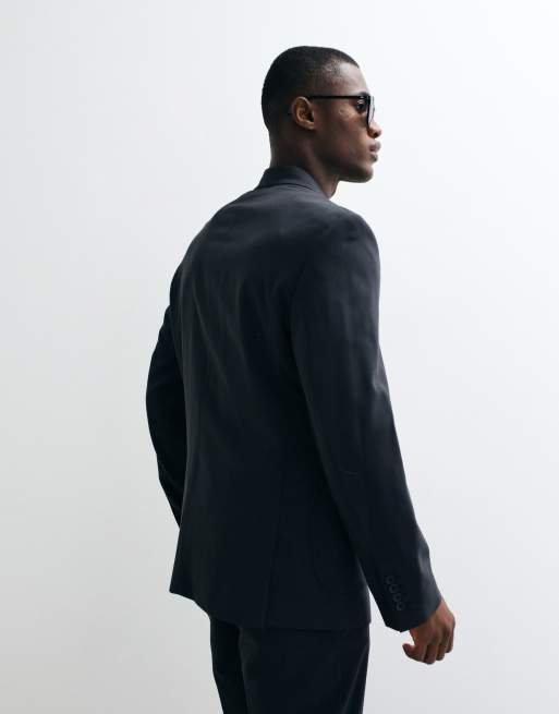 ASOS DESIGN FlexMax™ slim suit jacket in black | ASOS