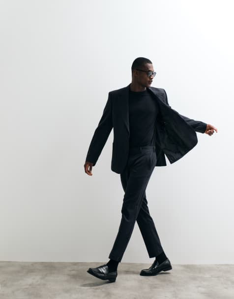 ASOS DESIGN flexMAX slim suit pants in black - view 1