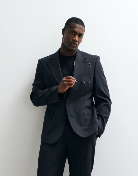 ASOS DESIGN flexMAX Svart kostym i slim fit - view 1