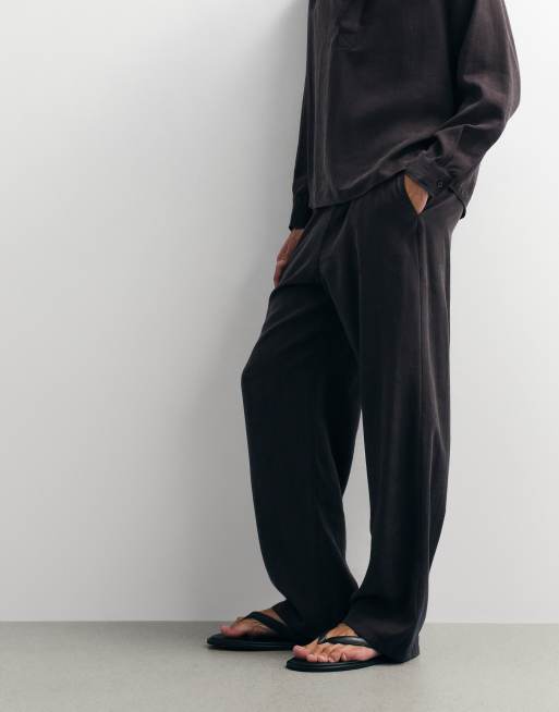 ASOS DESIGN – Fließende Hose in Braun mit weitem Bein, Kombiteil, 5 von 5
