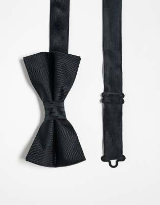ASOS DESIGN – Fliege aus schwarzem Satin - view 1