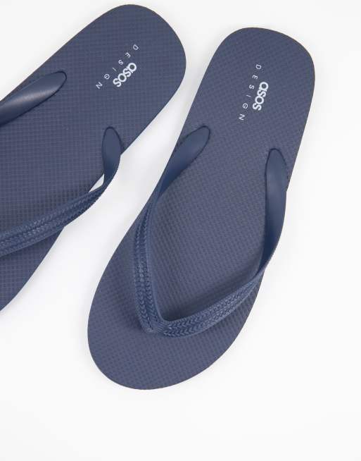 ASOS DESIGN flip flop in navy