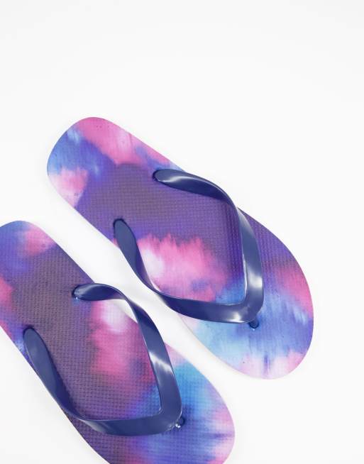 ASOS DESIGN flip flop in tie dye