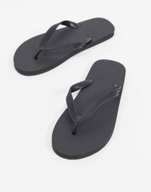 ASOS DESIGN flip flops in black | ASOS