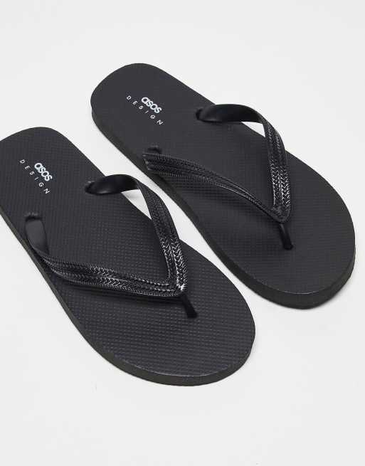 ASOS DESIGN flip flops in black | ASOS