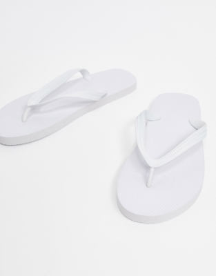 plain white flip flops