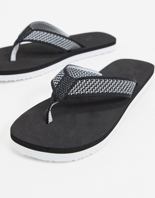 ASOS DESIGN flip flops with knitted strap