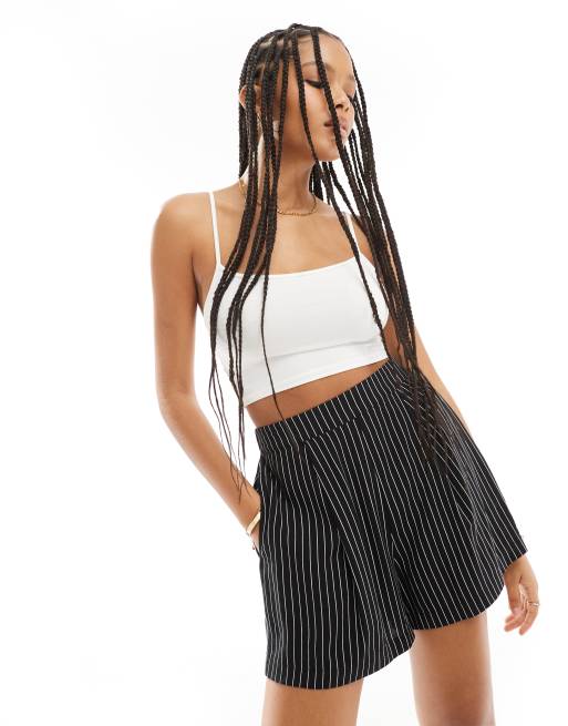 ASOS DESIGN flippy short in mono stripe, 4 of 5