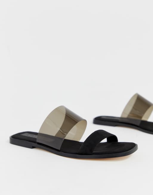 ASOS DESIGN Flirt clear slides, 2 of 4