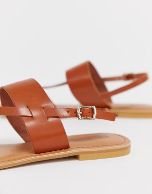 asos leather sandals