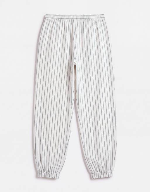 ASOS DESIGN floaty balloon trouser co-ord in pin stripe, 7 of 9