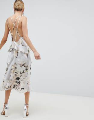 floral floaty midi dress