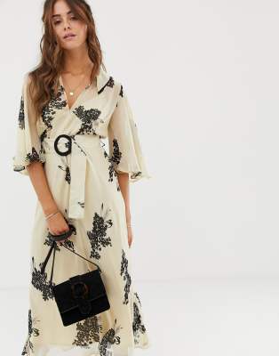 floaty maxi dress with sleeves