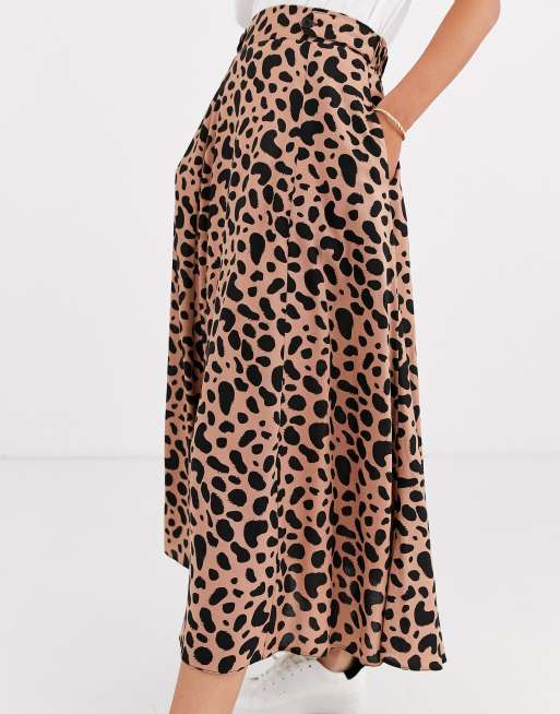 Jupe longue shop fluide leopard