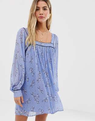 mini square neck dress