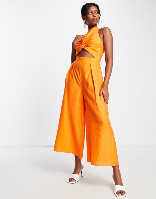 ASOS DESIGN bra top jumpsuit with peg leg