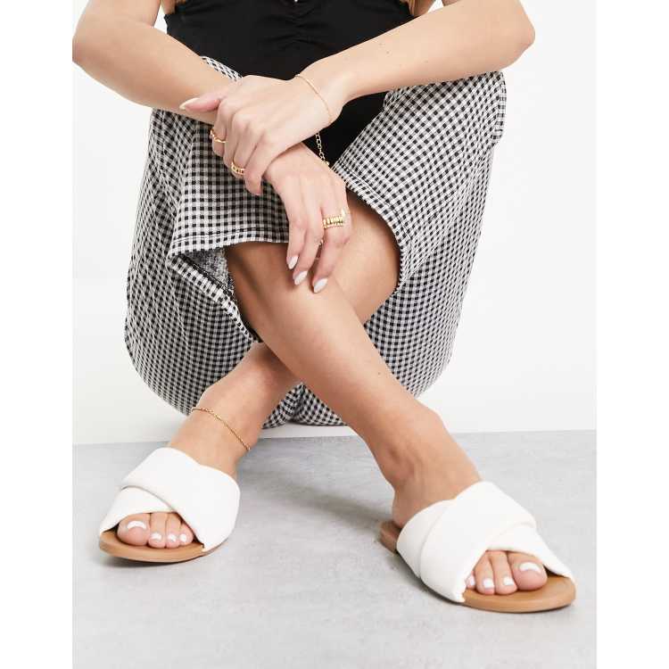 Asos white cheap flat sandals