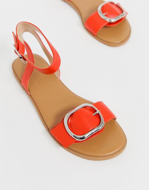 Red best sale sandals asos