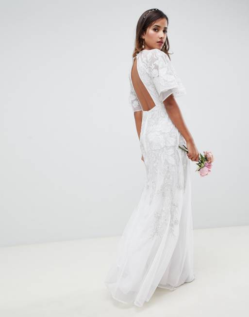 asos edition floral applique wedding dress