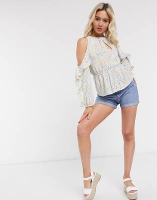 asos cold shoulder top