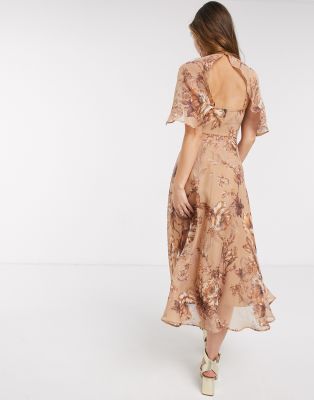 midi dress with sleeves asos