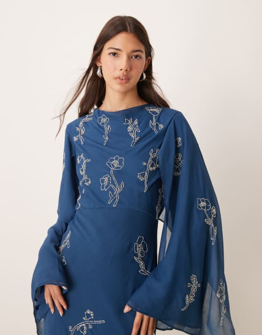 Asos cape maxi dress sales