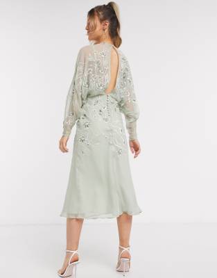 asos design floral dress