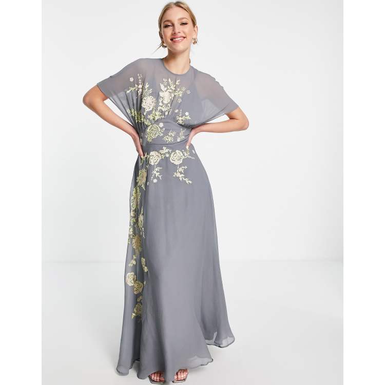 Grey Floral Dresses for Women