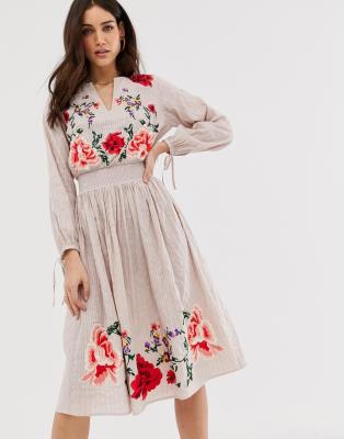 asos midi dress floral