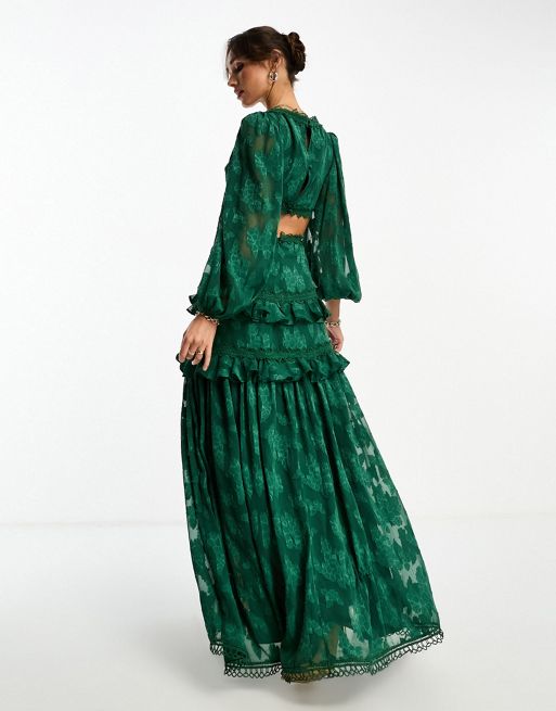 Asos Jacquard Patch Denim Overall Dress, $35, Asos