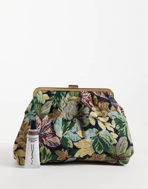 ASOS DESIGN floral jacquard frame clutch bag, 2 of 4