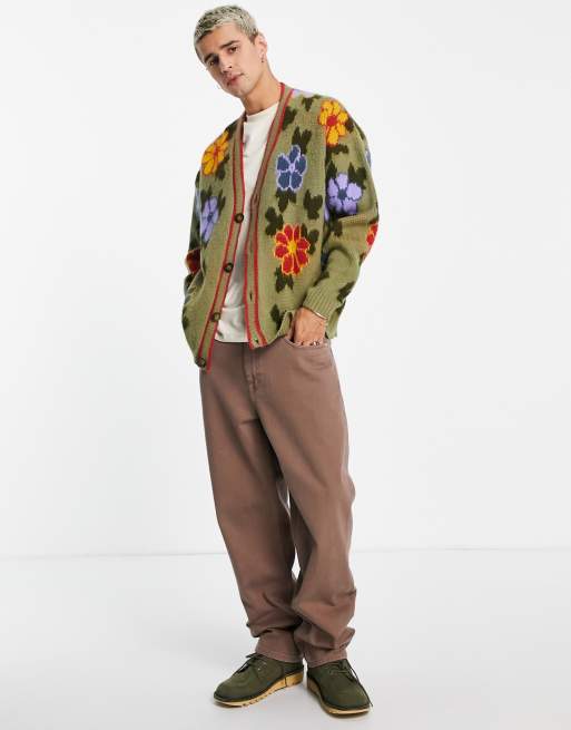 Mens clearance floral cardigan