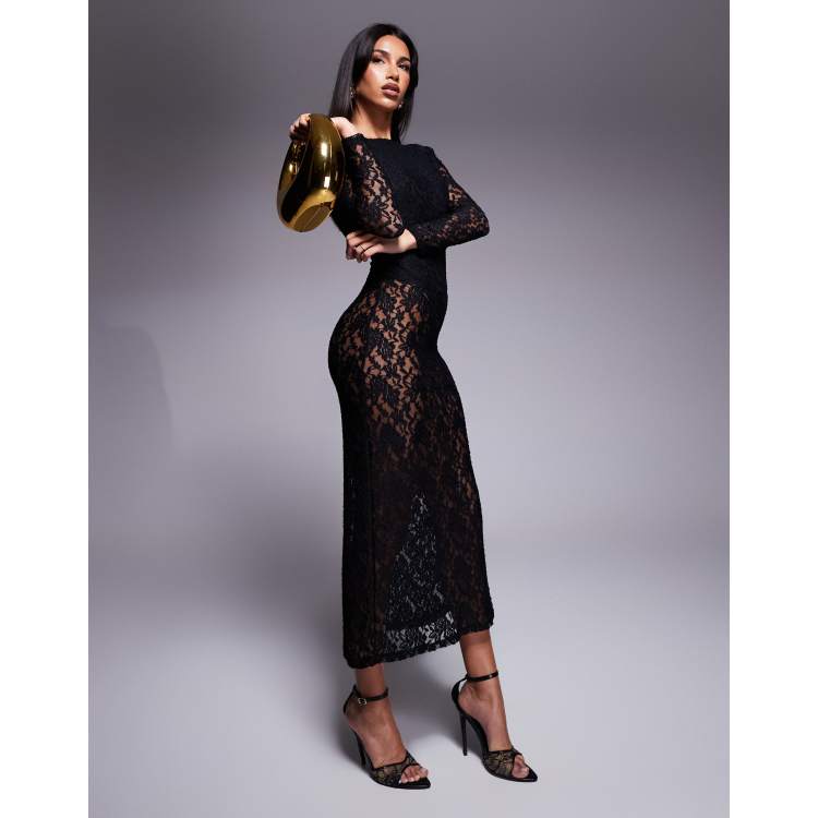 chinese dress ladies OH HOT DAMN LACE MIDI DRESS – AKIRA