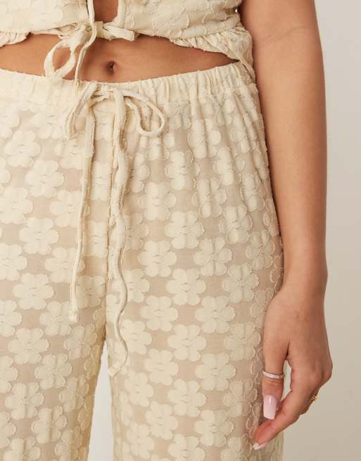 ASOS DESIGN floral lace wide leg pants in - part of a set, 4 of 5