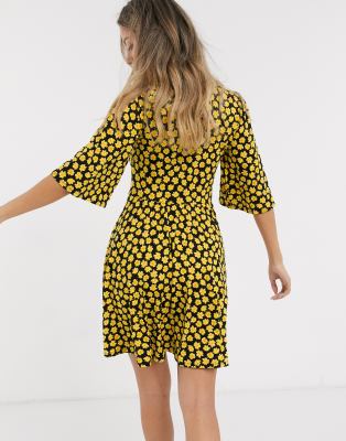 asos black swing dress