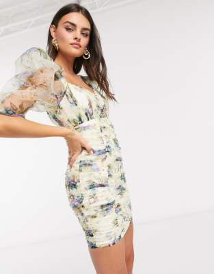 floral organza dress