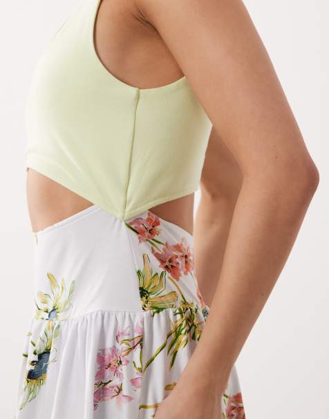 ASOS DESIGN floral printed bubble hem maxi dress - view 1