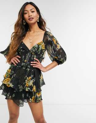 asos design floral dress