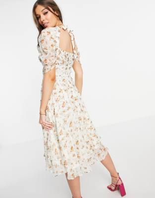 asos design floral dress