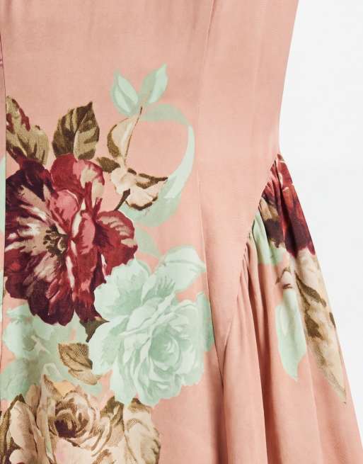 ASOS DESIGN floral satin mini dress in all over floral, 8 of 8