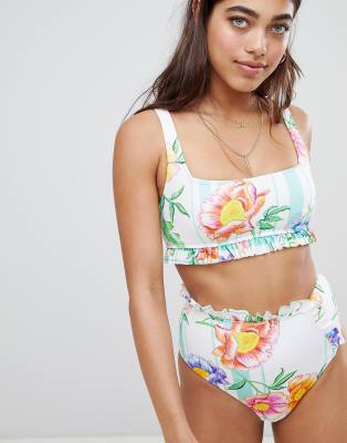 asos floral bikini