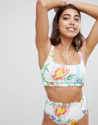 asos floral bikini