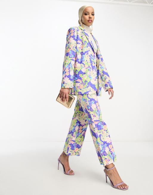 Floral trouser suit sale