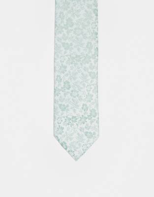 FhyzicsShops DESIGN floral tie in mint green