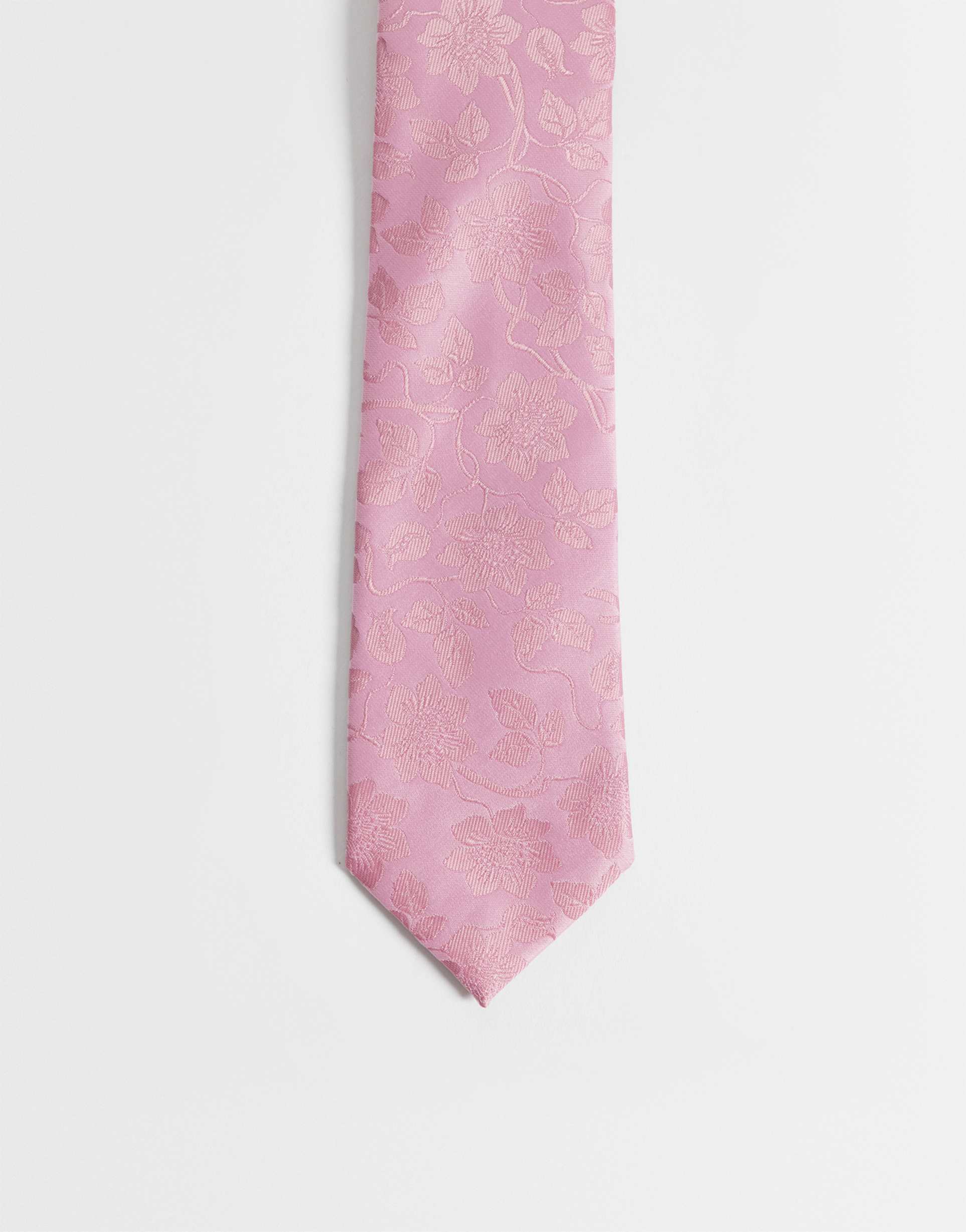 ASOS DESIGN floral tie in pink, 1 of 3