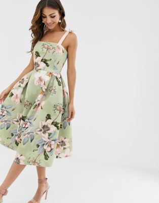 floral strap dress