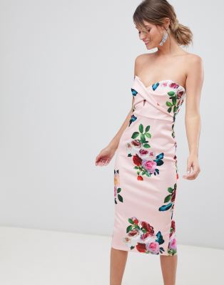 scuba bodycon midi dress